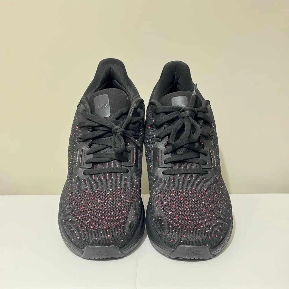 TYR Techknit RNR-1 Running Shoes Mens 9.5 W11 Black Pink Surgenernrg+ Athletic - Picture 2 of 7